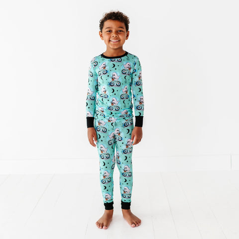 Wheelie Spooky Halloween Kids Bamboo Pajamas - Kiki + Lulu