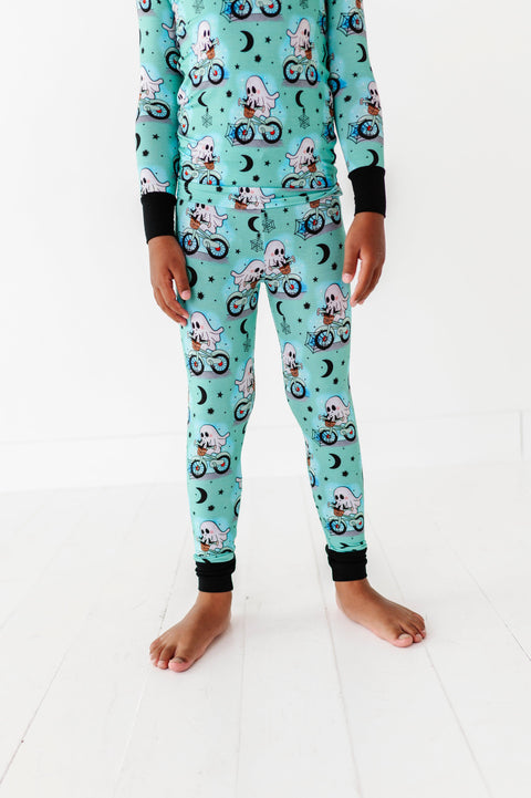 Wheelie Spooky Halloween Kids Bamboo Pajamas - Kiki + Lulu