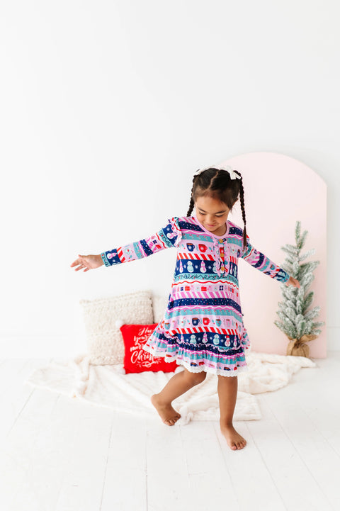 Whimsical Winters Girl's Nightgown - Kiki + Lulu