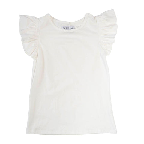 White Flutter Tee - Butterbugboutique