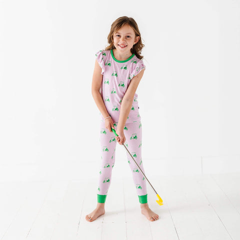 Who's Your Caddy Pink Golf 2-Piece Pajamas - Kiki + Lulu