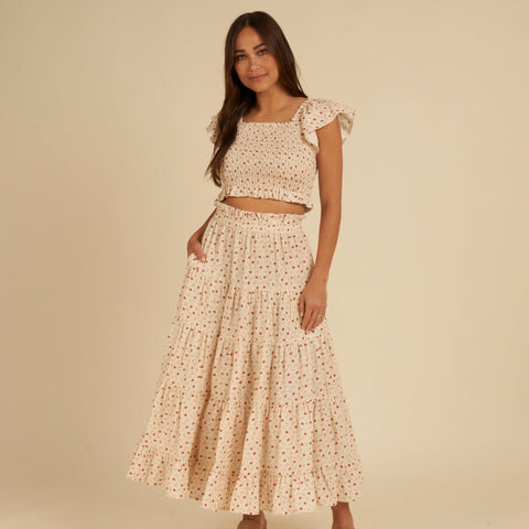 Women's Ruffle Tiered Maxi Skirt | Strawberry Fields - Rylee + Cru