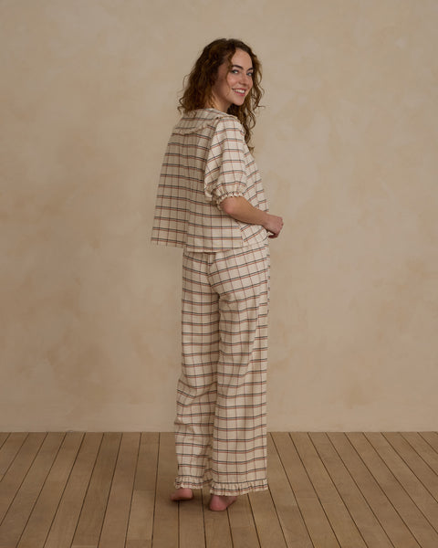 Womens Ruffle Pajamas | Holiday Plaid - Rylee + Cru