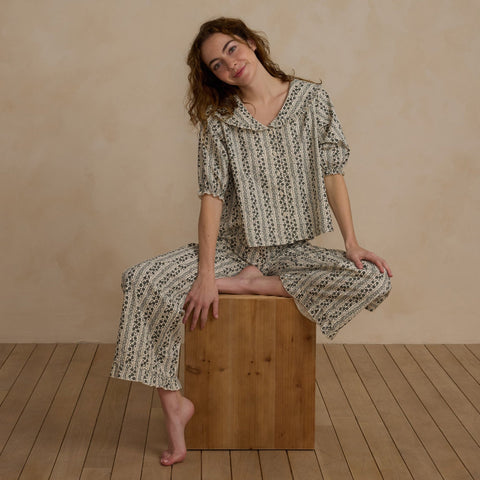 Womens Ruffle Pajamas | Vines - Rylee + Cru