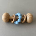 Wooden Rattle with Silicone Beads (Cloud) - Butterbugboutique