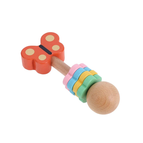 Petit Collage Wood Shaker Butterfly Rattle Wooden Toys for Kids at Butter Bug Boutique