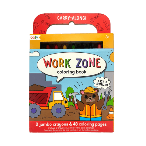 Work Zone Carry Along Coloring Book - OOLY
