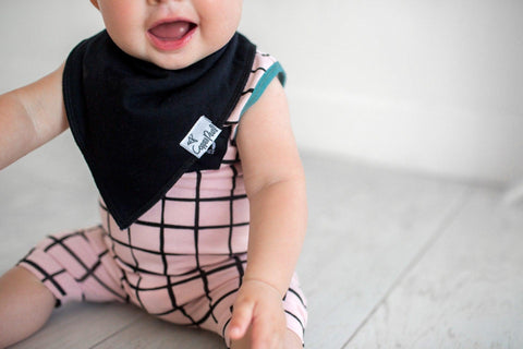 Baby Bandana Bibs - Black Basics - Copper Pearl