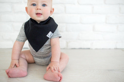 Baby Bandana Bibs - Black Basics - Copper Pearl