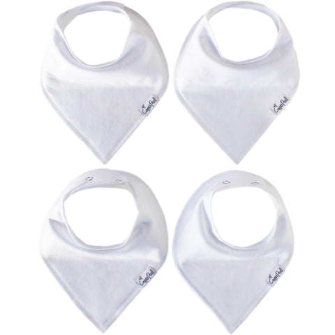 Baby Bandana Bibs - White Basics - Copper Pearl