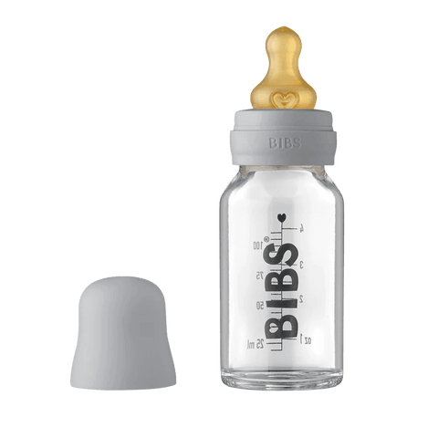 BIBS-Baby Glass Bottle Complete Set 110ml - Cloud-#Butter_Bug_Boutique#