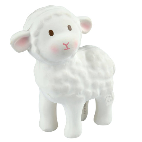 Bahbah the Lamb - Natural Organic Rubber Teether, Rattle & Bath Toy - Tikiri Toys