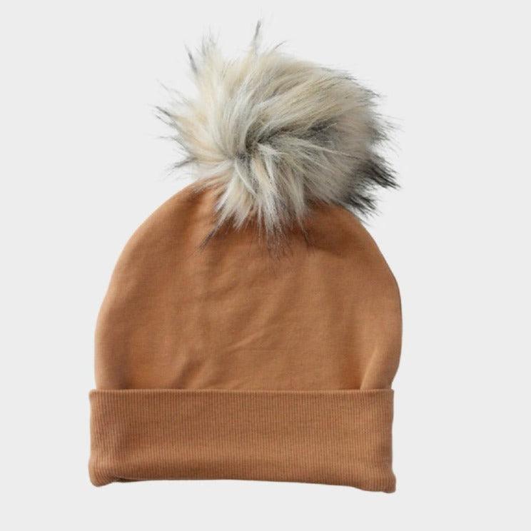 Bamboo Pom Hat in Butterscotch - Butterbugboutique (7764699316482)