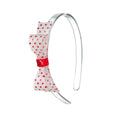 Bowtie Dotted Red & White Headband - Lilies & Roses NY