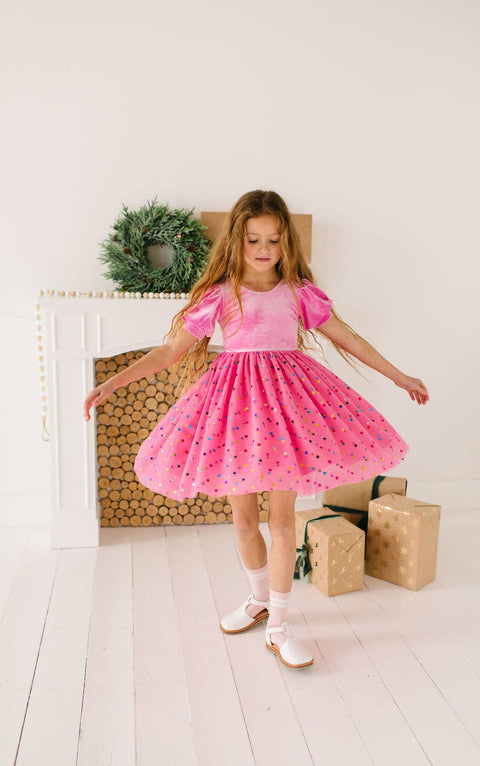 Bubblegum Confetti Diana Dress - Ollie Jay