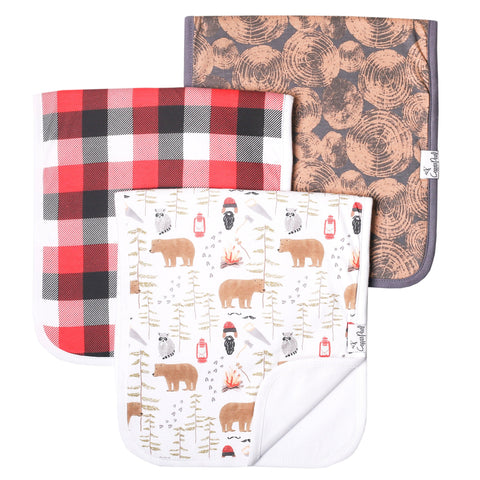 Burp Cloth Set - Lumberjack - Copper Pearl