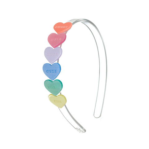 Candy Hearts Pastel Pearlized Headband - Lilies & Roses NY