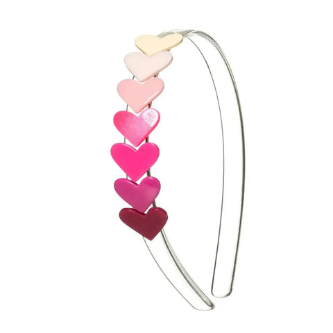 Centipede Pink Hearts Headband - Lilies & Roses NY