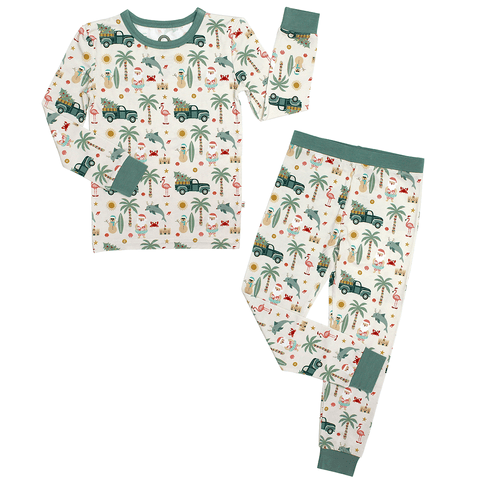 Coastal Christmas Kids Bamboo Pajama - Emerson and Friends