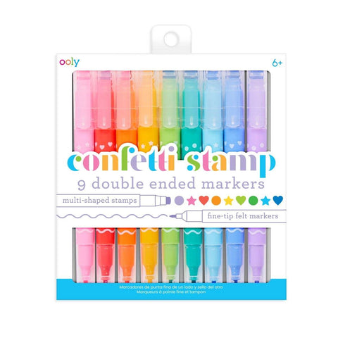 Confetti Stamp Double-Ended Markers - Butterbugboutique