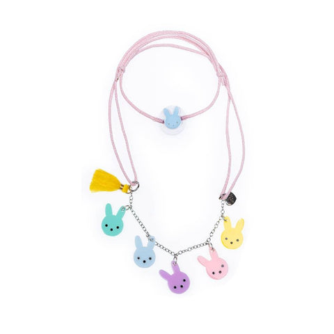 Cute Bunny Pastel Colors Necklace - Lilies & Roses NY