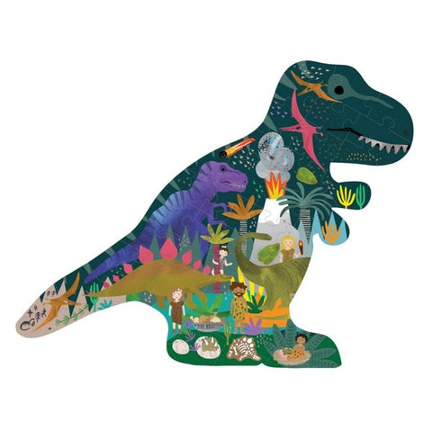 Dinosaur Shaped 40 Piece Puzzle - Floss and Rock