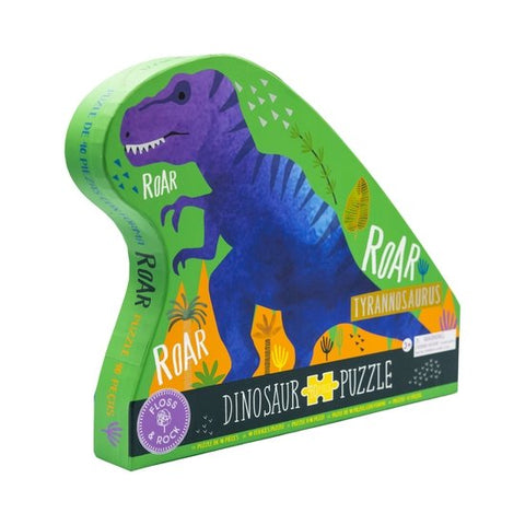 Dinosaur Shaped 40 Piece Puzzle - Floss and Rock