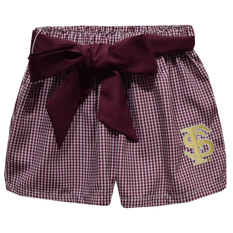 Vive La Fete-Florida State Seminoles Maroon Gingham Skirt with Sash-#Butter_Bug_Boutique# (7766861644034)