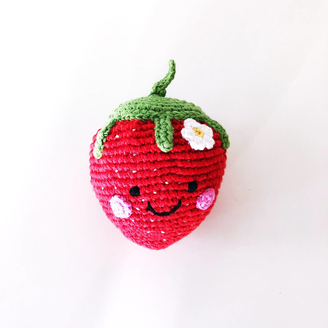 Friendly Strawberry Rattle - Butterbugboutique (7691646370050)