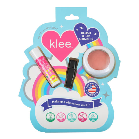 Honey Pink Buzz Mineral Blush & Lip Shimmer Duo - Klee Naturals