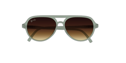 Kids Aviator Sunglasses - Olive/Gradient Brown (3-8 Years) - Hunter Lou