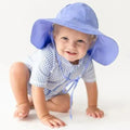 RuffleButts + RuggedButts-Kids Periwinkle Blue Sun Protective Hat-#Butter_Bug_Boutique#
