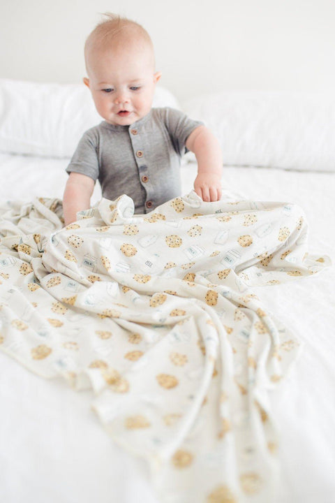 Copper Pearl-Knit Swaddle Blanket - Chip-#Butter_Bug_Boutique#