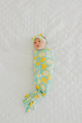 Copper Pearl-Knit Swaddle Blanket - Lemon-#Butter_Bug_Boutique#
