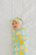 Copper Pearl-Knit Swaddle Blanket - Lemon-#Butter_Bug_Boutique#