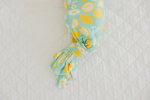 Knit Swaddle Blanket - Lemon - Butterbugboutique