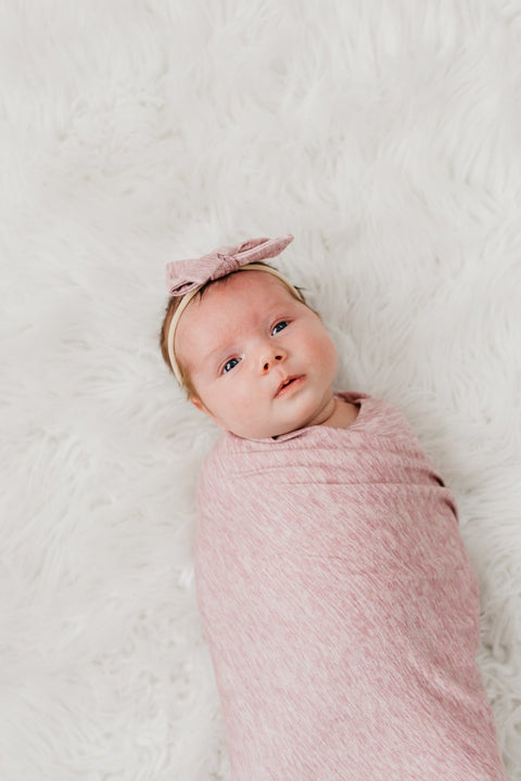 Knit Swaddle Blanket - Maeve - Copper Pearl