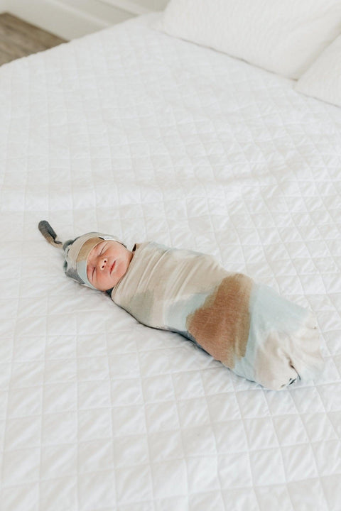 Copper Pearl-Knit Swaddle Blanket - Picasso-#Butter_Bug_Boutique#