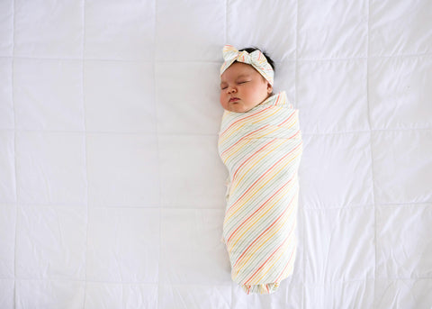 Knit Swaddle Blanket - Rainee - Butterbugboutique