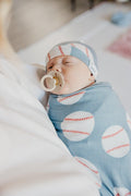 Knit Swaddle Blanket - Slugger - Copper Pearl
