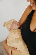 Knit Swaddle Blanket - Vance - Copper Pearl