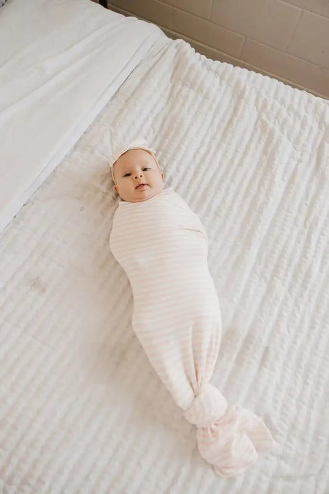 Copper Pearl-Knit Swaddle Blanket - Winnie-#Butter_Bug_Boutique#