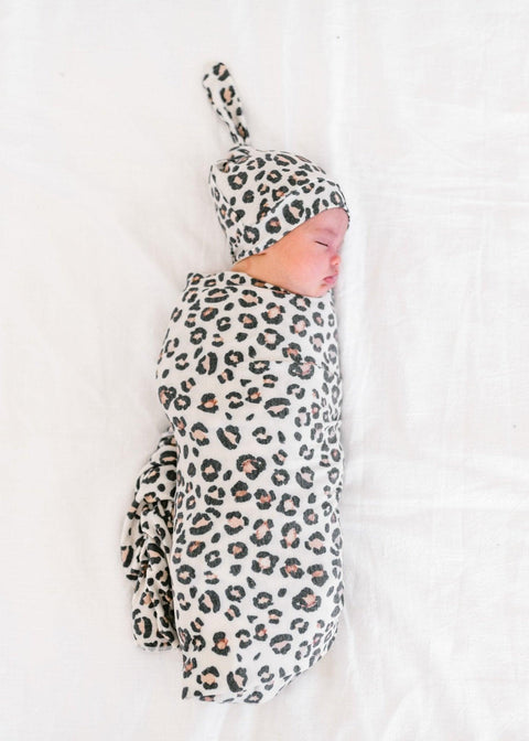 Knit Swaddle Blanket - Zara - Copper Pearl