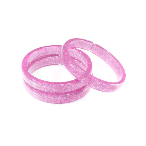 Light Pink Glitter Bangles Set - Lilies & Roses NY