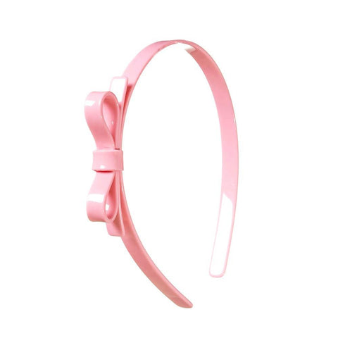 Light Pink Thin Bow Headband - Lilies & Roses NY