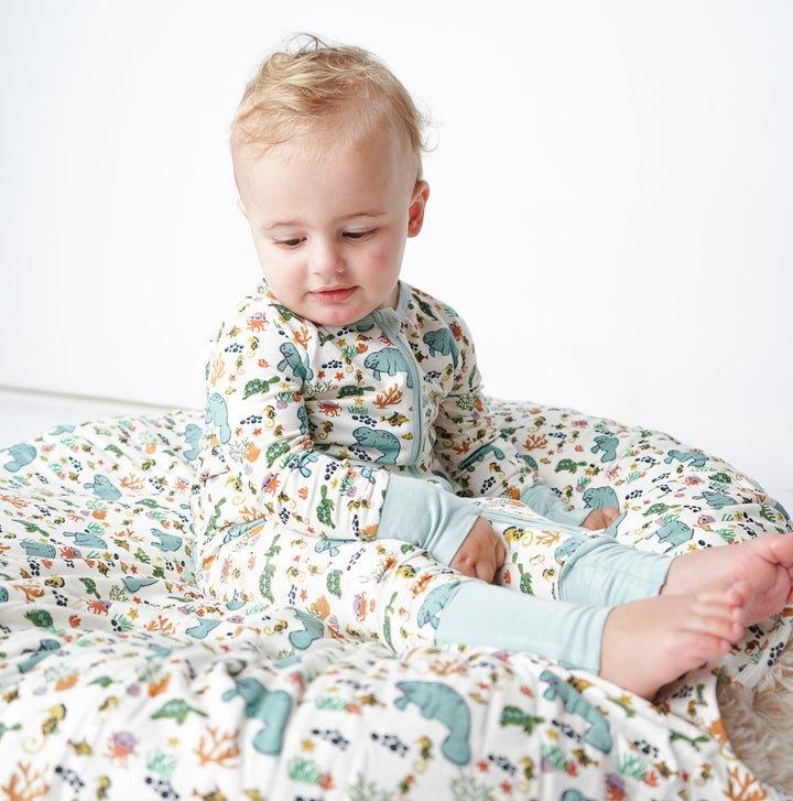 Manatee Bamboo Baby Pajamas - Emerson and Friends