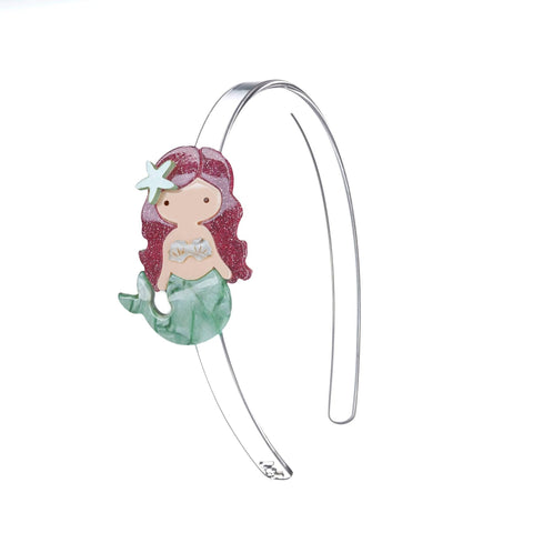 Mermaid Light Green Pearlized Headband - Lilies & Roses NY