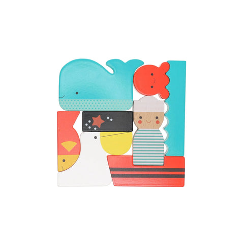 Petit Collage Mini Wood Puzzle At Sea Wooden Toys for Kids at Butter Bug Boutique