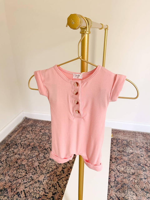 Modal Baby Romper - Pink - Butterbugboutique