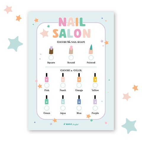 Nail Salon Pretend Play Notepad - Butterbugboutique